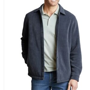 New! Copper & oak men's shirt jackets Stretch Shacket Blue Color Size Small NWT!